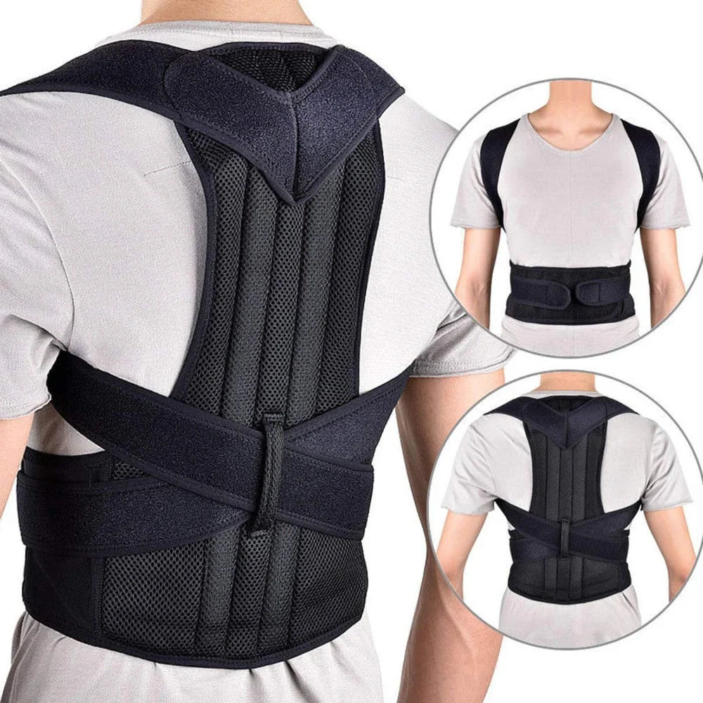 TrendTekk Posture Corrector Belt For Back & Shoulder, Back Support Belt For Men & Women, Neoprene,Back Straightener Brace For Spine & Body Posture Correction - One Size