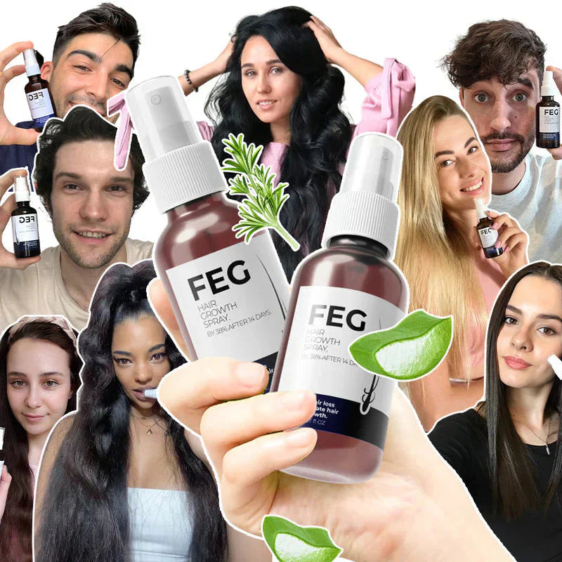 FEGPlus Official 100% Natural Hair Growth Spray - (Buy 1 Get 2 Free🔥)